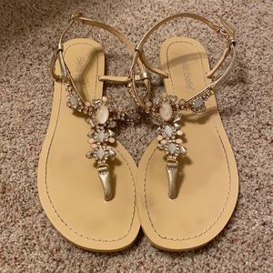 Bella Belle Luna Embellished Thong Sandals